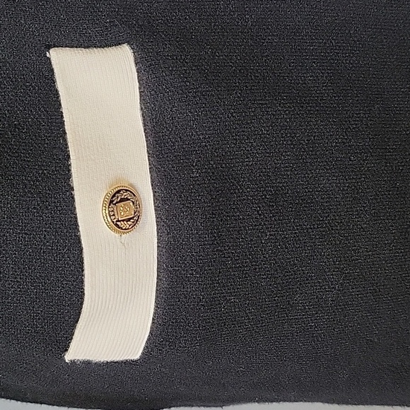 Philosophy Viscose Blend Black and Ivory 2 Pocket Duster Sweater Size S - Picture 5 of 12